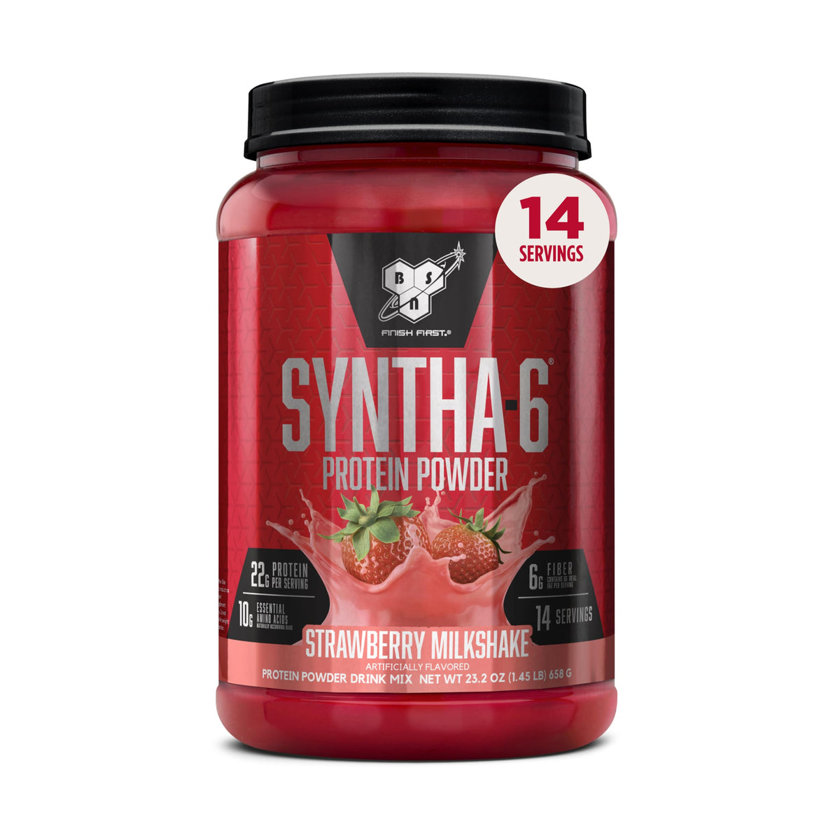 BSN SYNTHA-6 Premium Protein Powder, 6g Fiber, Whey Isolate, 48 Servings