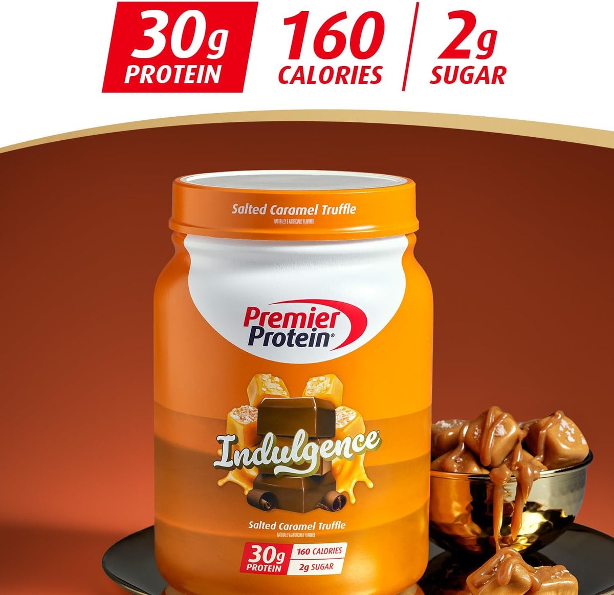 Premier Protein Indulgence 30g Protein Powder, Salted Caramel, 17 Servings