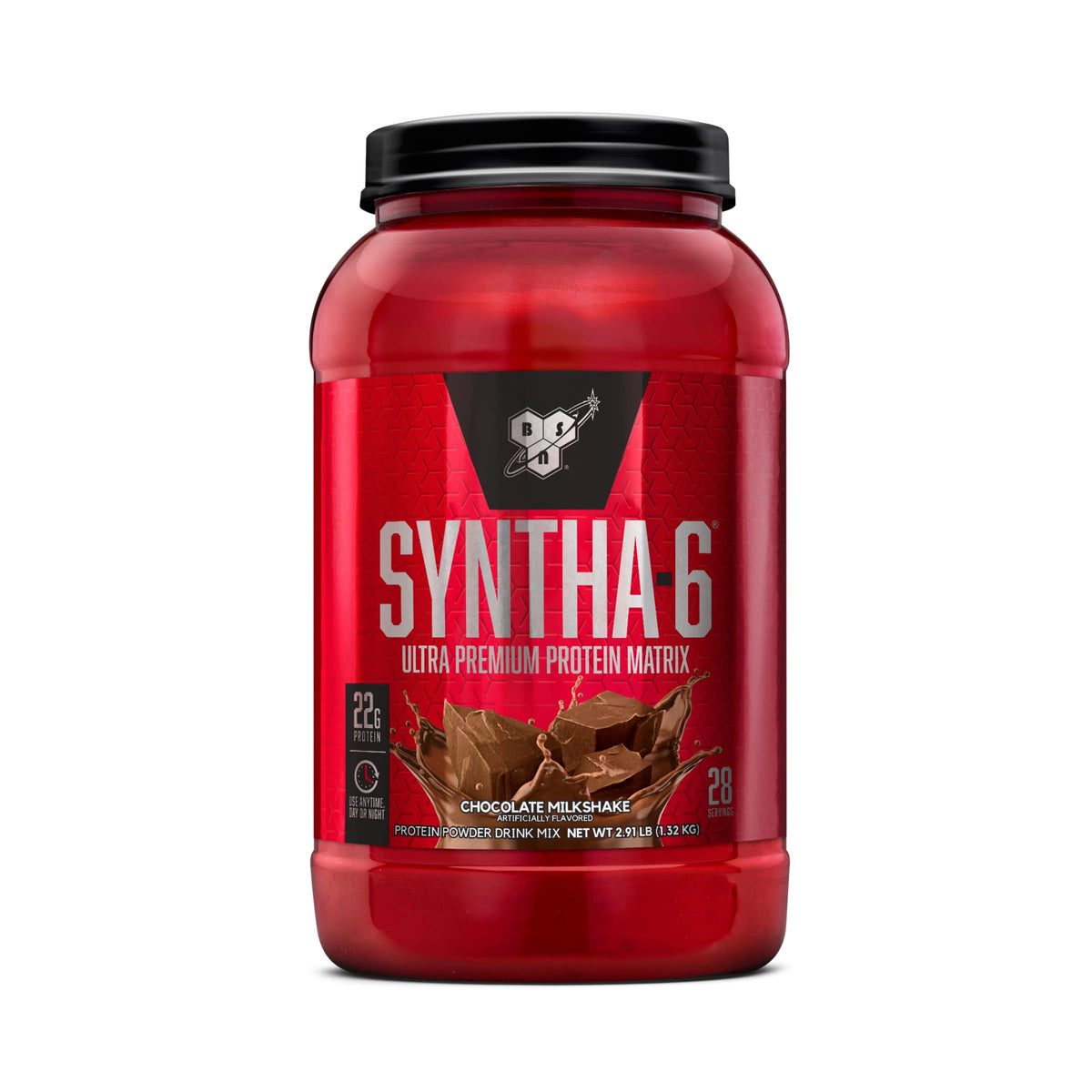 BSN SYNTHA-6 Premium Protein Powder, 6g Fiber, Whey Isolate, 48 Servings